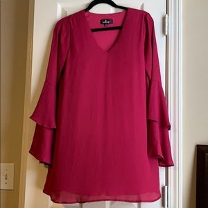Lush long bell sleeve dress